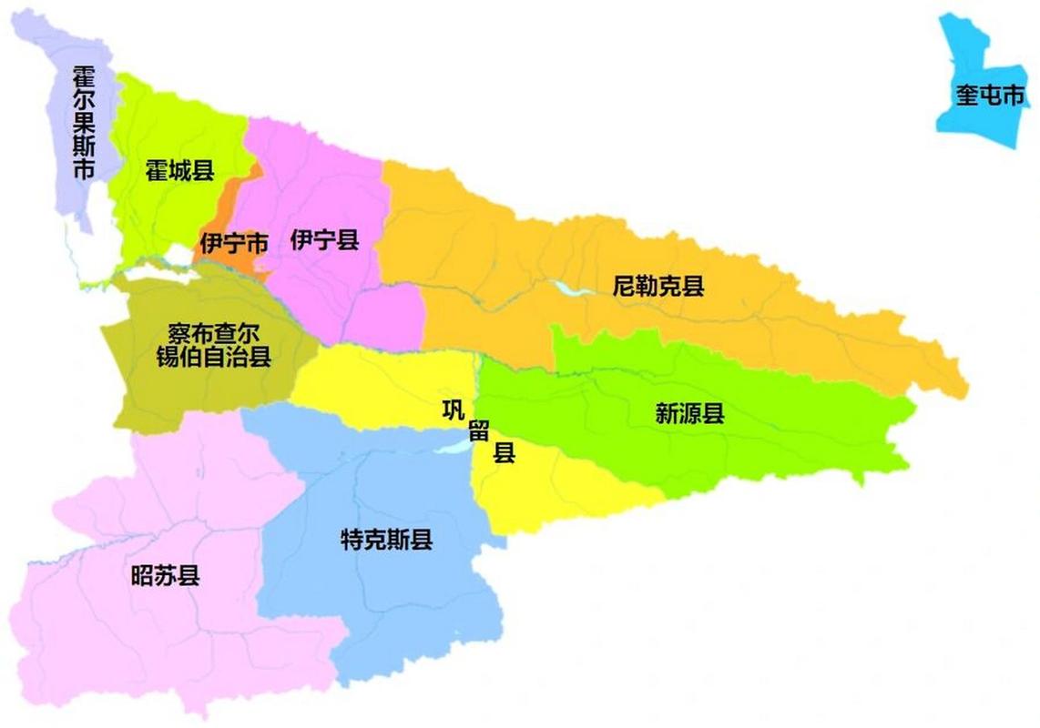 中国伊犁地图
